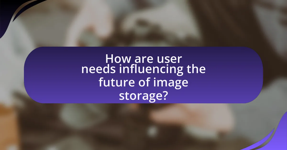 How are user needs influencing the future of image storage?
